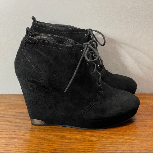 Vince Camuto Suede Wedge Ankle Boot - Picture 11 of 11